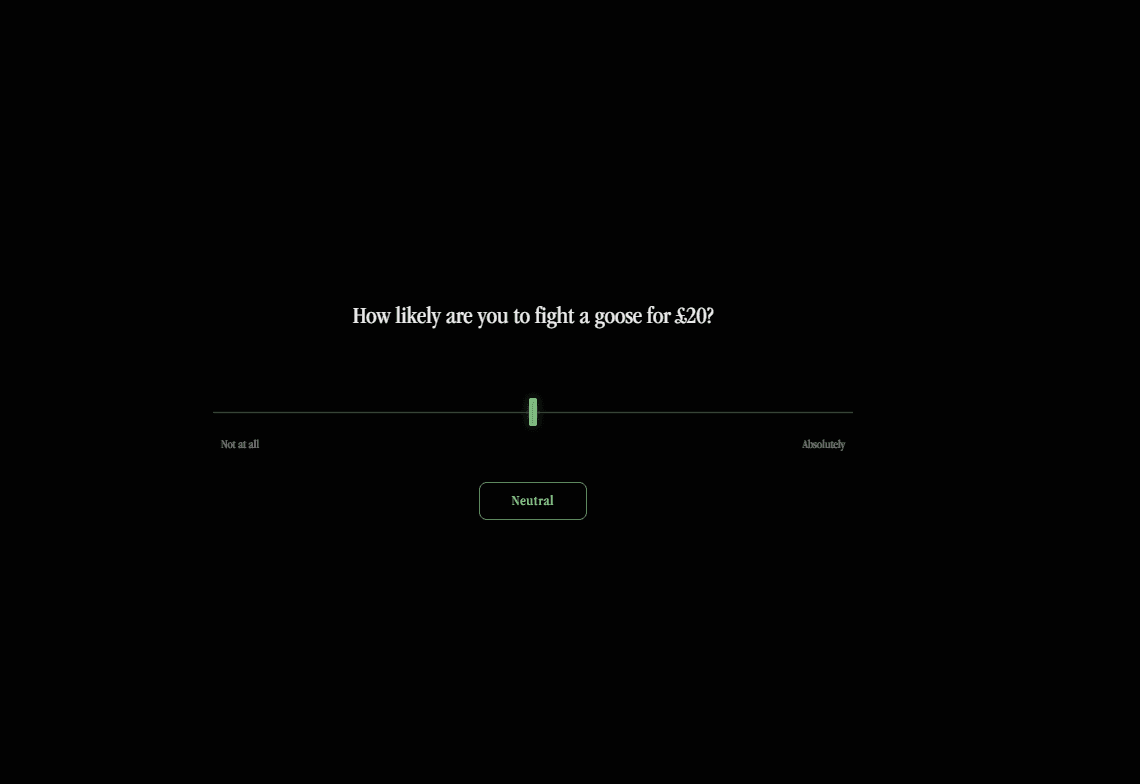 Screenshot of the questionnaire webapp